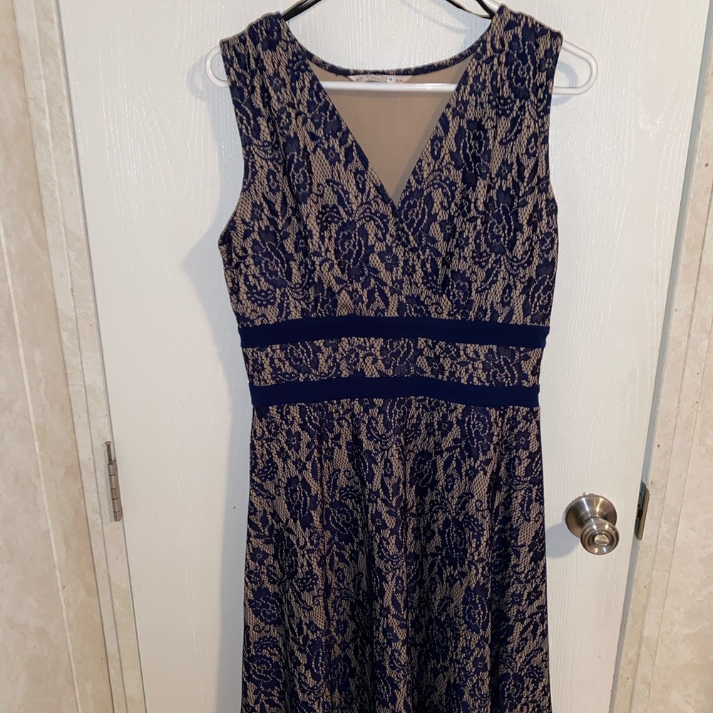 Floral Fit and Flare Lace Dress